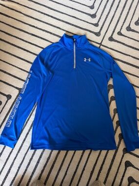 Under Armour HeatGear Royal Blue Quarter-Zip Performance Top